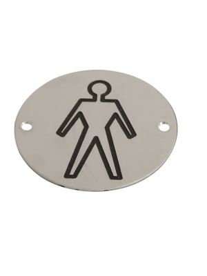 Aluminium SAA Unisex Toilet Sign 150x100mm Door Plate WC Male Female